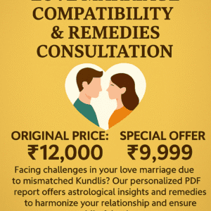 "Love Marriage Compatibility and Remedies Consultation – Personalized Astrological Report by Anka Shakti Mantra"